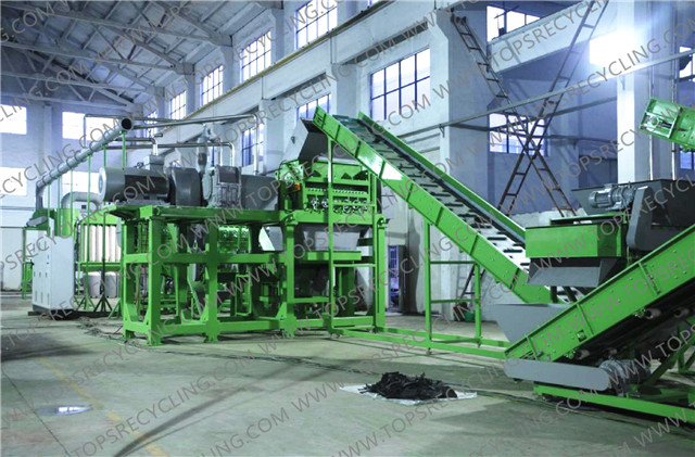 Fully Automatic Waste Tyre Recycling to Rubber Mulch Plant