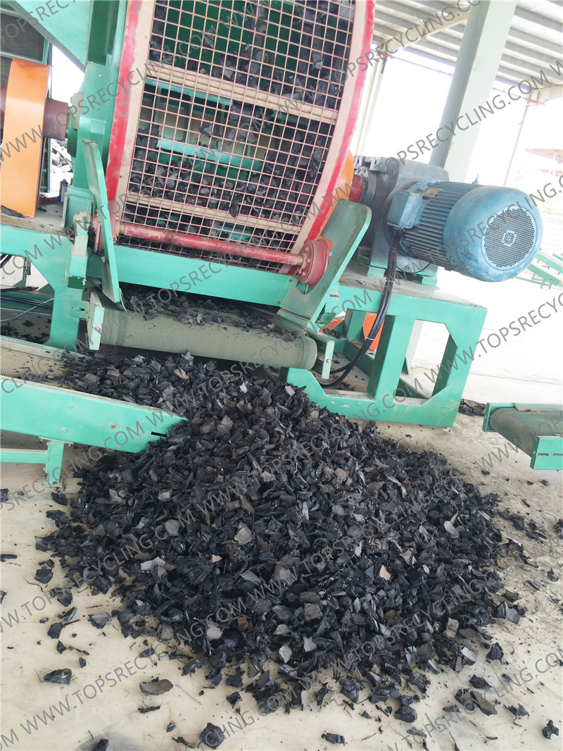 Economical fully-automatic scrapped waste tires recycling to rubber granule production line