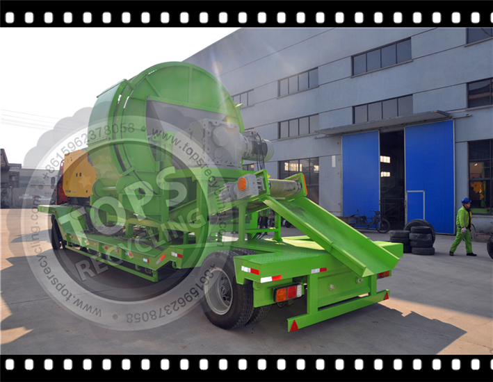 Mobile Tire Recycling Shredder Machine