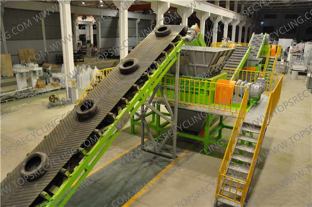 Fully Automatic Waste Tyre Recycling to Rubber Mulch Plant
